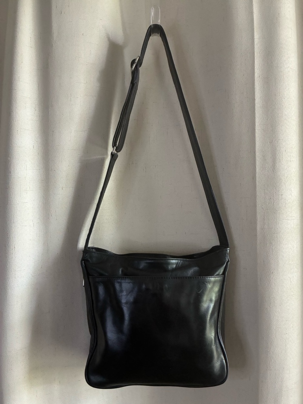 Vintage Coronado Leather Shoulder Bag Black Minimal Y2K Classic Purse